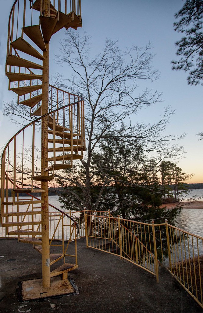Spiral observation tower overlooking Lake Martin at Wind Creek State Park